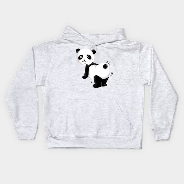 Panda Twerking Kids Hoodie by Lizzamour